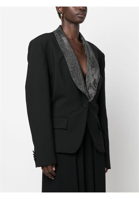 Black crystal-embellished blazer - women GIUSEPPE DI MORABITO | PF23074JA22910